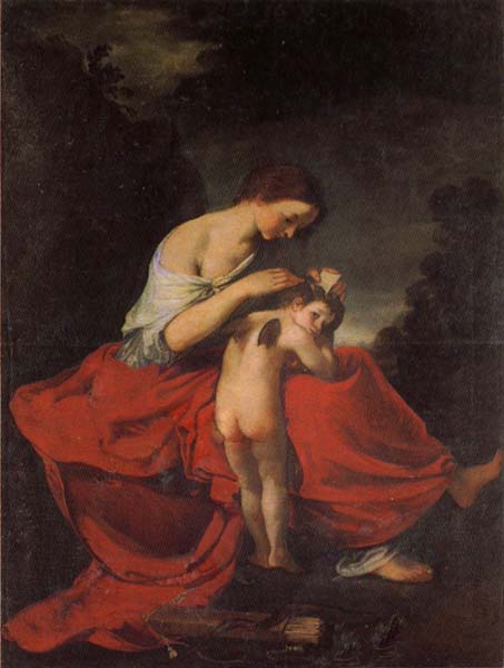 Venus Combing Cupid